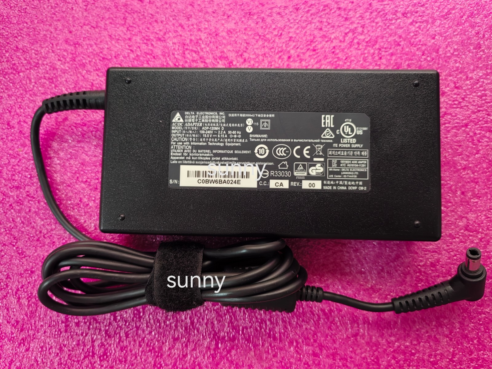 For Gigabyte P15 3165NGW Delta 19.5V 6.15A ADP-120MH B 120W AC Adapter Original