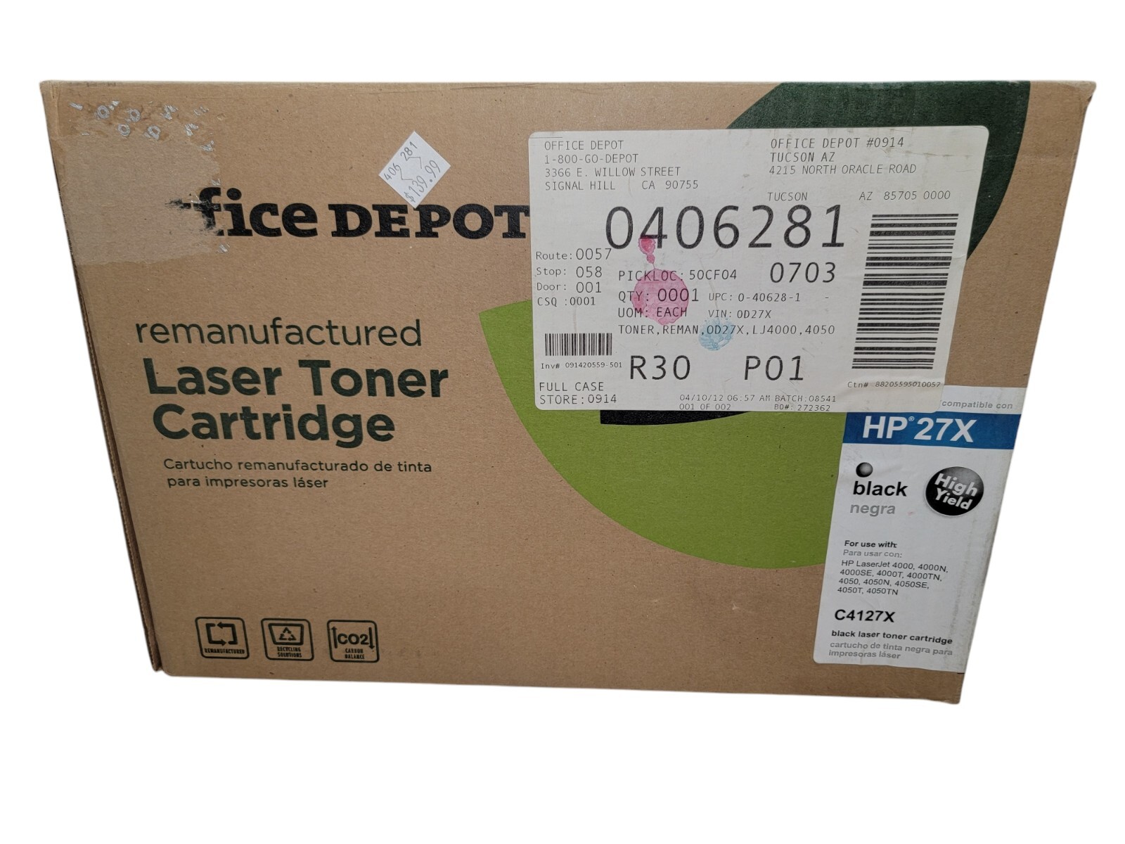 Office Depot Compatible HP 27X Black Toner Cartridge for Laser Jet