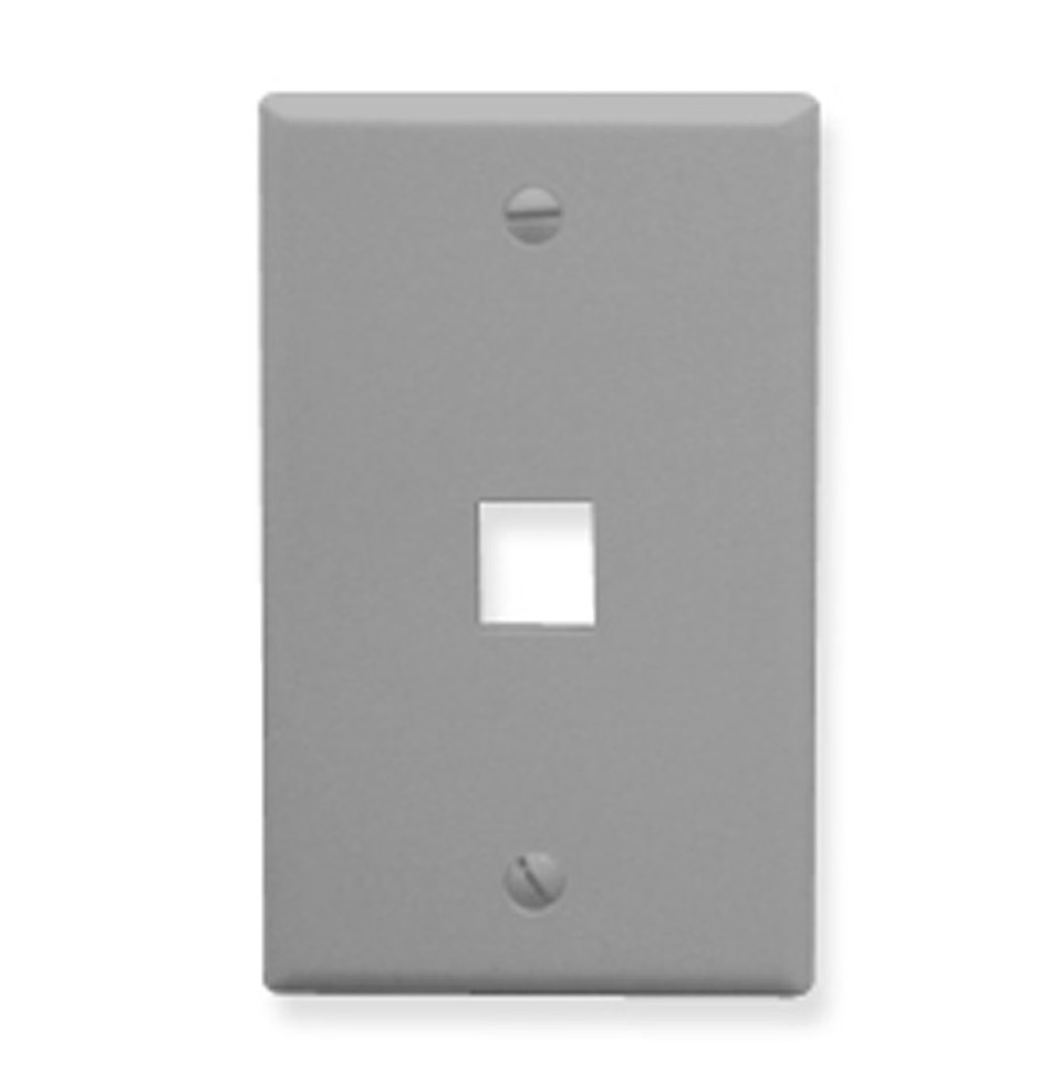 ICC Faceplate Flat 1-gang 1-port Gray TDICC-IC107F01GY Garden Improvement