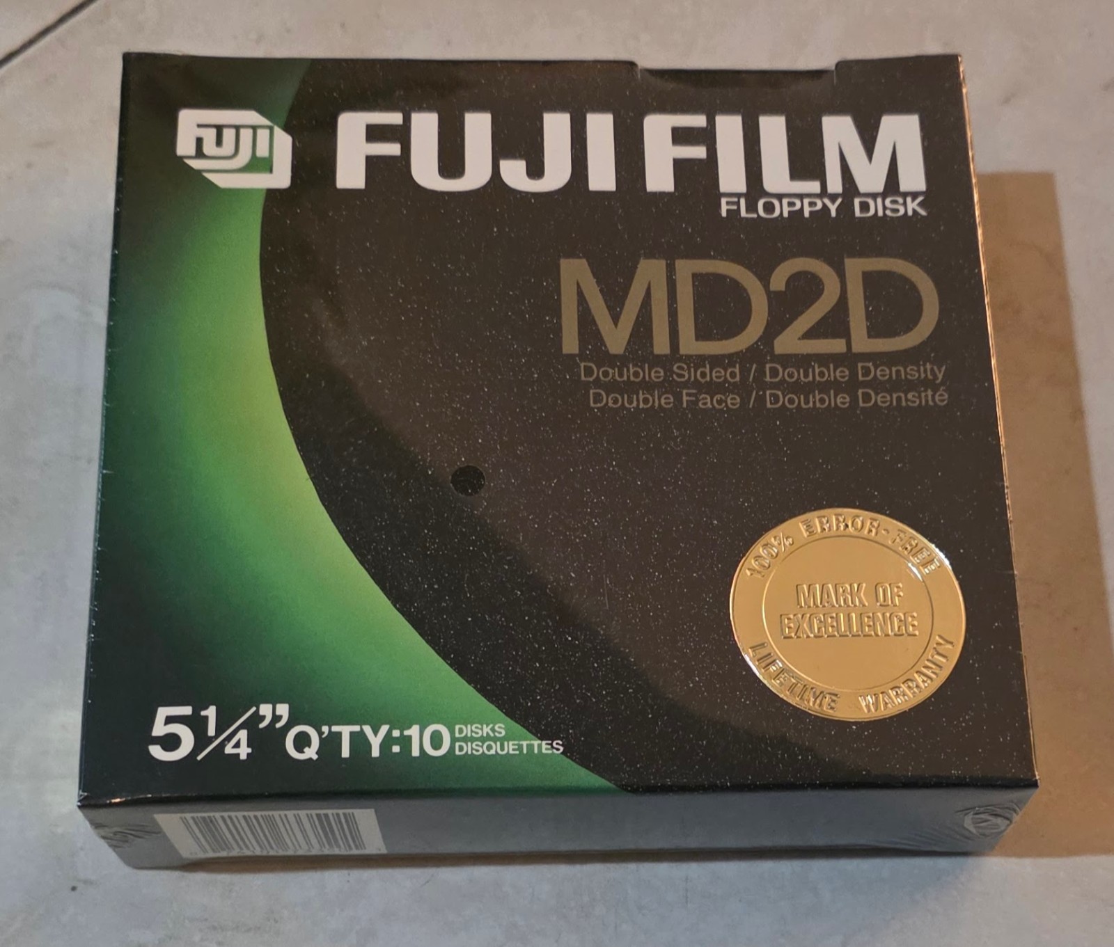 Fujifilm MD2D 5.25in 360KB Double Sided Recordable Floppy Disks (10)