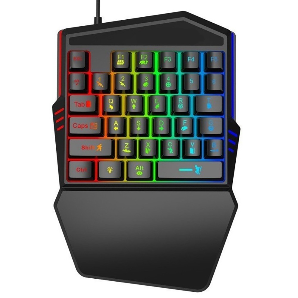 Quick Acting Flexible High-Performance 35-Key RGB Mechanical One-Handed Keyboard
