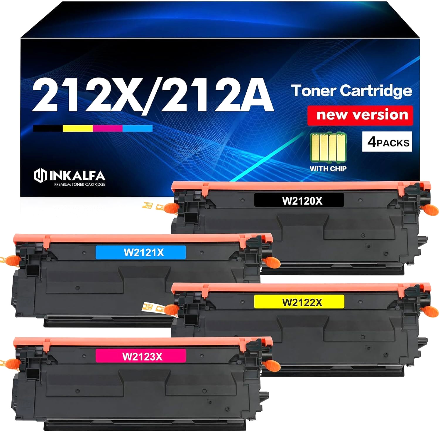 212X/212A Toner Cartridge for HP Color Enterprise M555 M554 M578 Series Printers