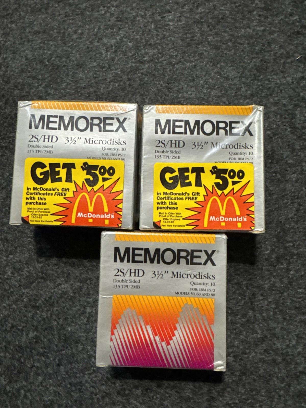 Memorex 2S/HD Double Sided 3.5" Microdisks 135 TPI / 2MB 10 NEW SEALED Qty 30