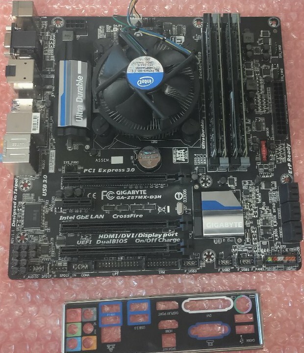 Gigabyte GA-Z87MX-D3H LGA 1150 Motherboard 16GB DDR3 Ram i5-4570 CPU @ 3.20GHz