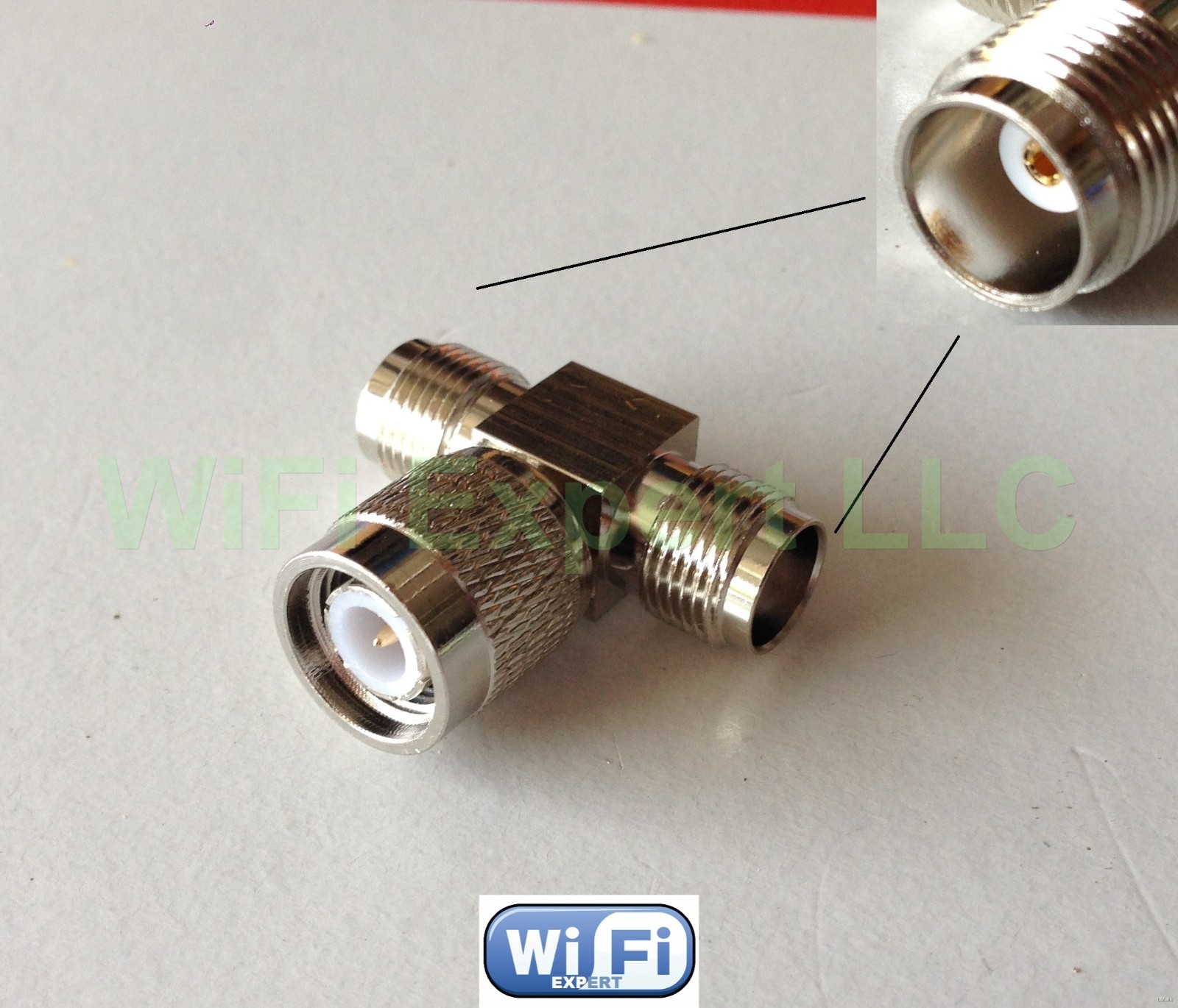 1 x TNC Male To 2 TNC Female in series T Adapter RF Connector Antenna Router USA