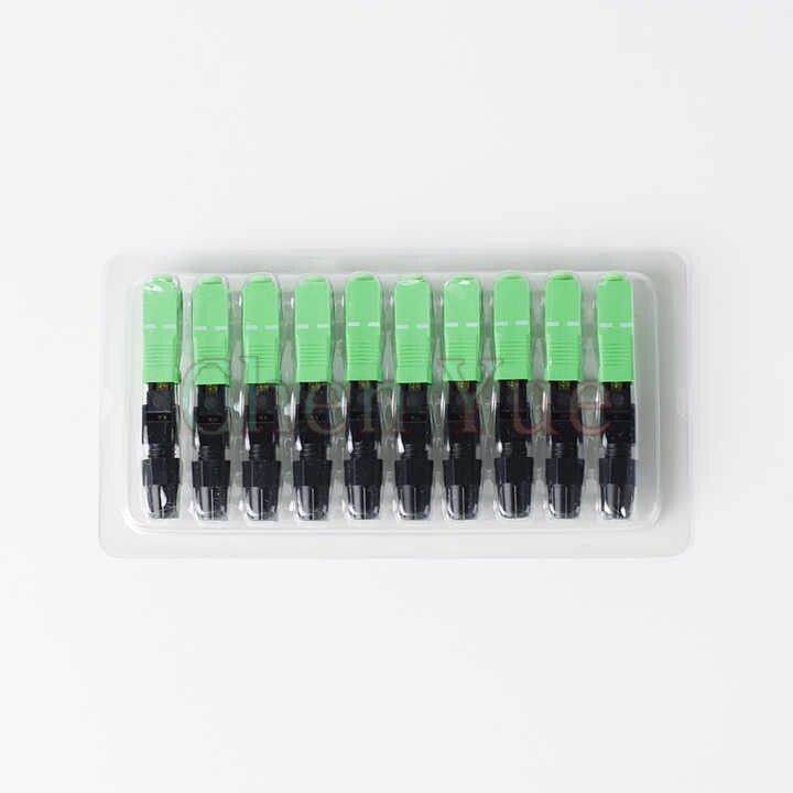 10pcs SC APC Fiber Optic Quick Connector Single-Mode Polished UPC Fast FTTH