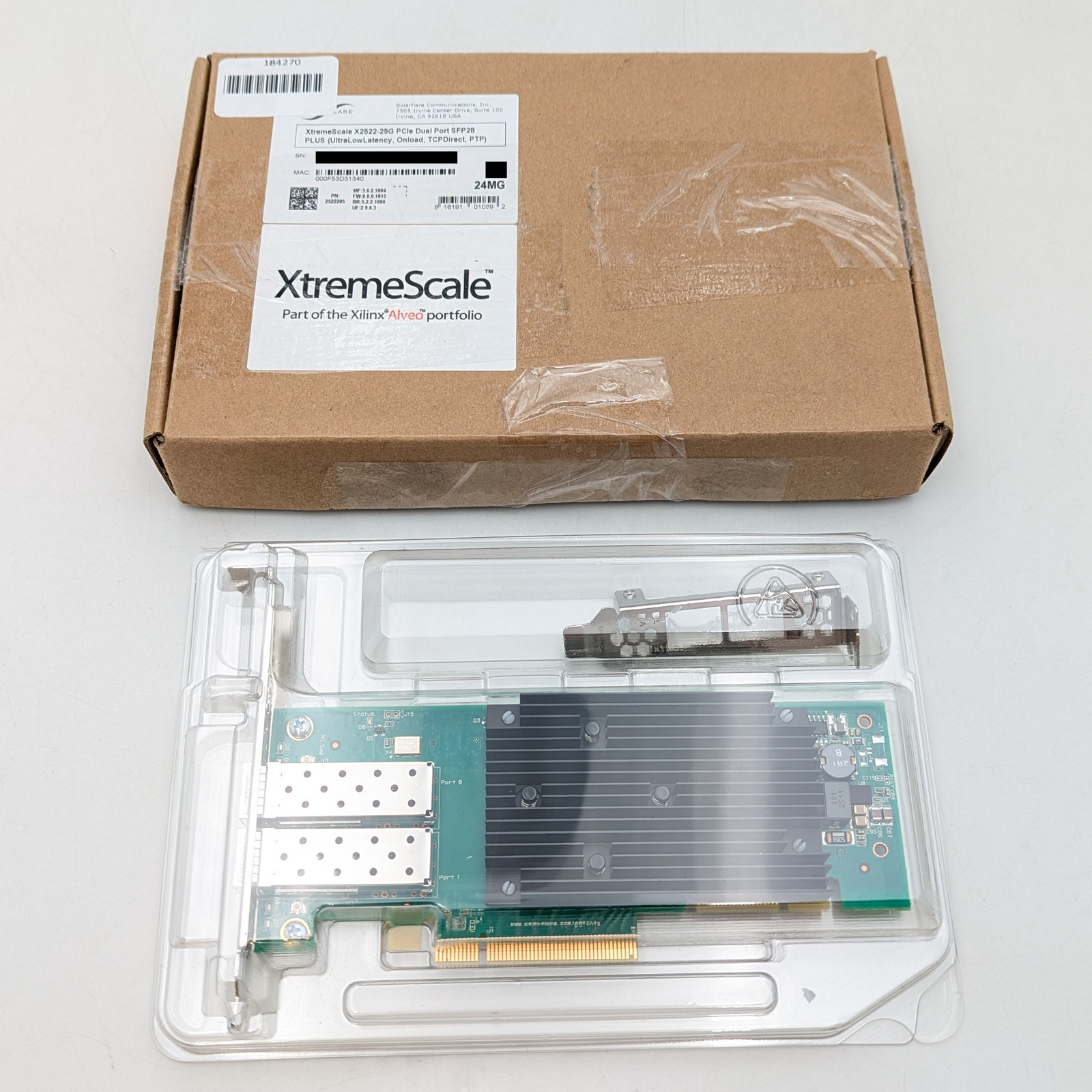 Solarflare XtremeScale X2522-25G Plus PCIe 2-Port SFP28 25G Network Card