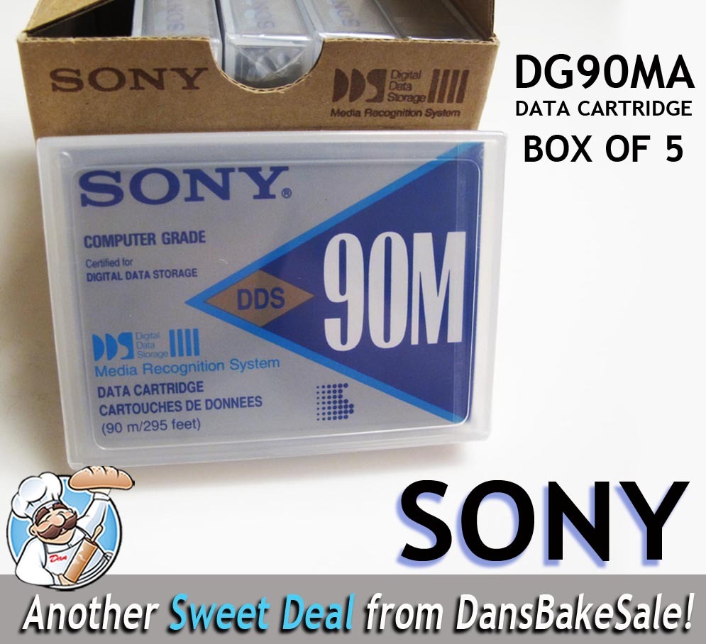 Sony DG90MA DDS 90M Computer Grade Data Cartridge Box of 5 - New Sealed