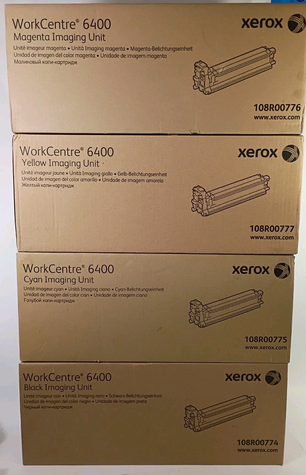 NEW Xerox WorkCentre 6400 Imaging Units Black Cyan Yellow Magenta