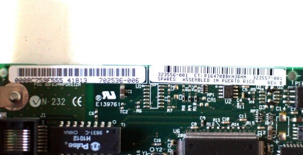 Pci network card 702536-006, 323556-001, 323557-001 rev.b, nc3121