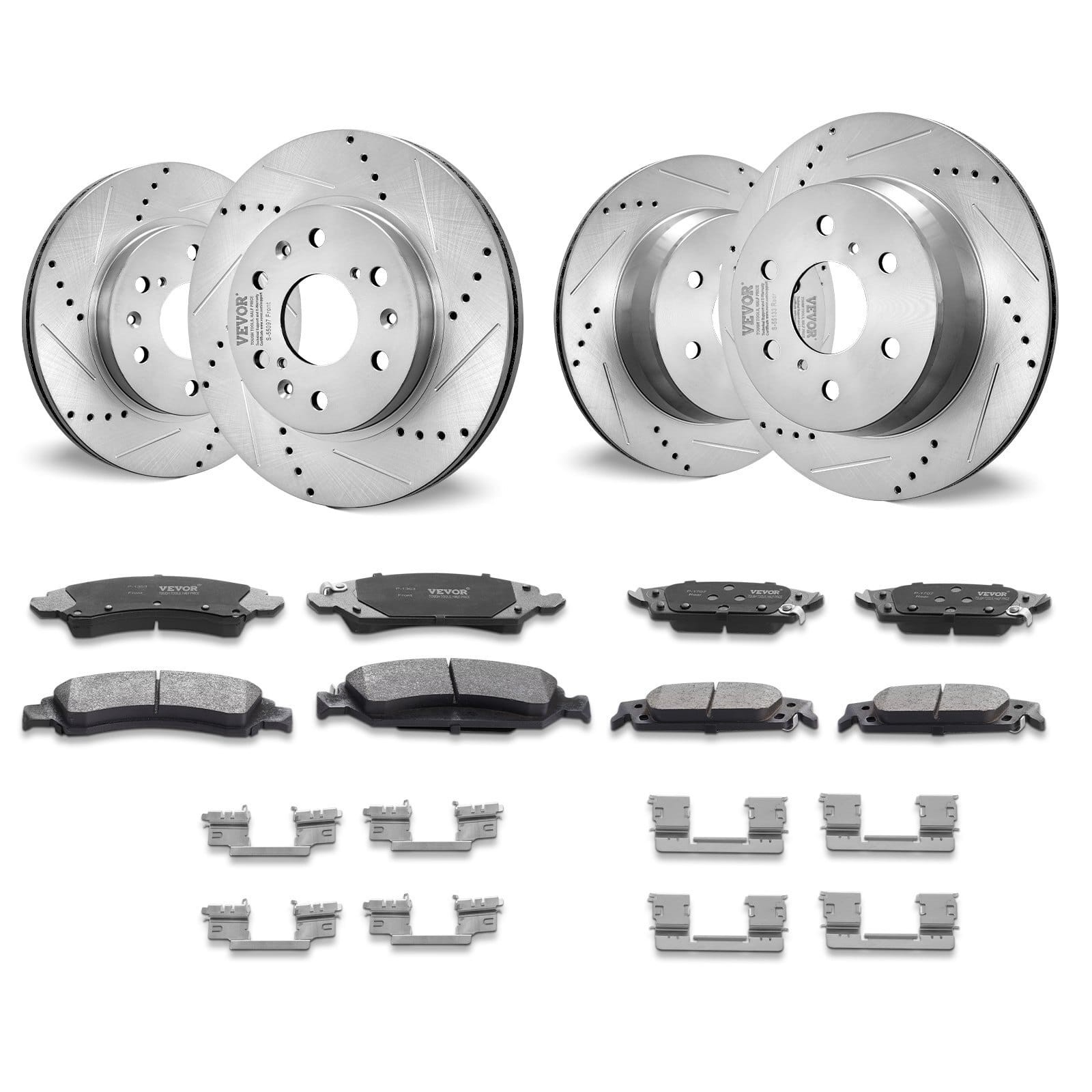 Front Rear Brake Kit for 2014-2018 Chevy Silverado GMC Sierra 1500, 2015-2020 S