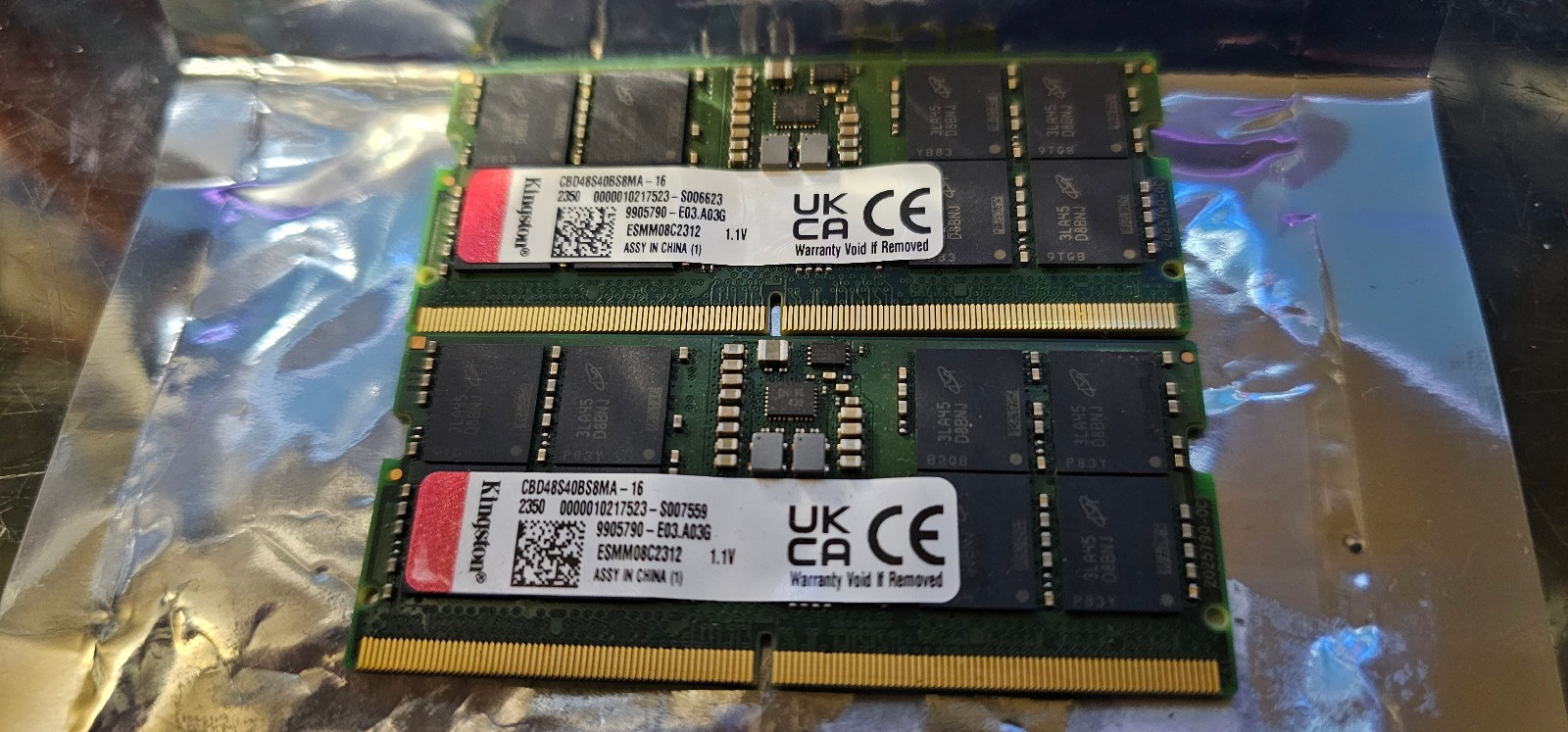 32gb (2x16) KINGSTON SODIMM DDR5-4800 CL40 for laptop/mini pc CBD48S40BS8MA-16