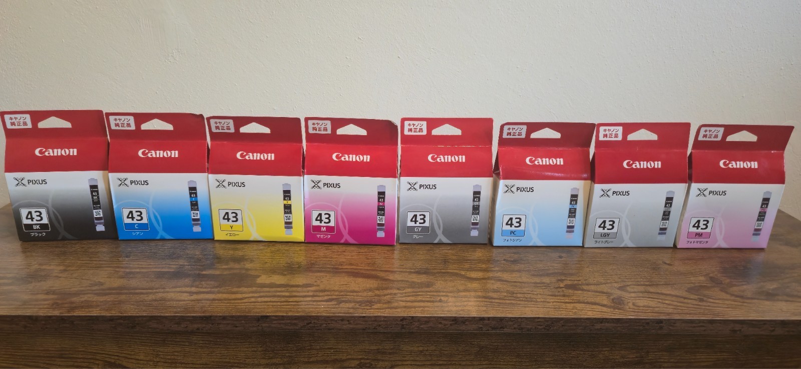 Genuine Canon BCI-43 OEM 8 Color Ink Set NEW Exp 2027 PIXUS PRO-100 PRO-100S