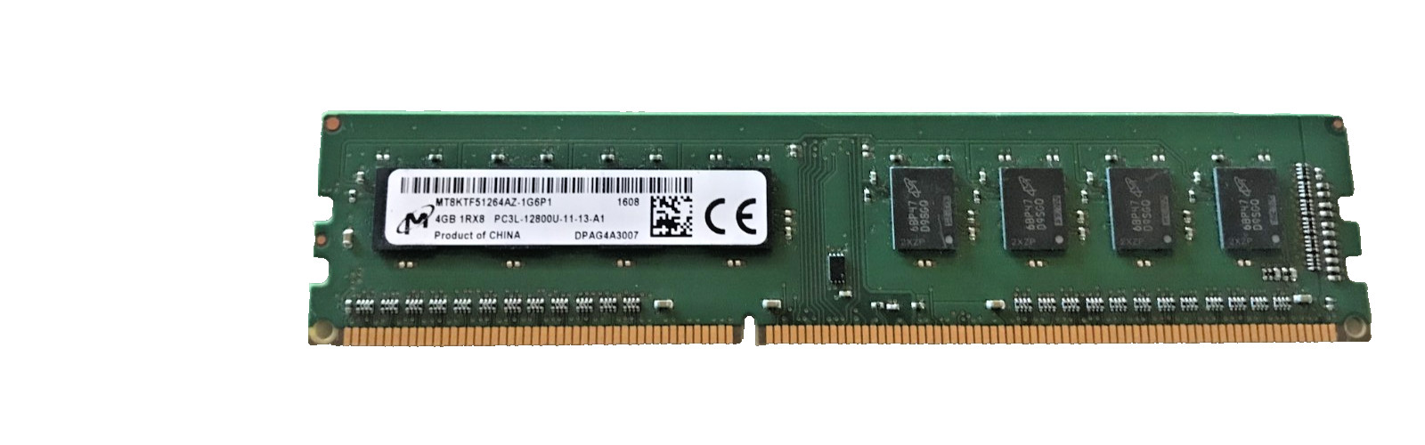Micron  4GB DDR3L PC3L 1600MHz Desktop RAM Memory | MT8KTF51264AZ-1G6P1