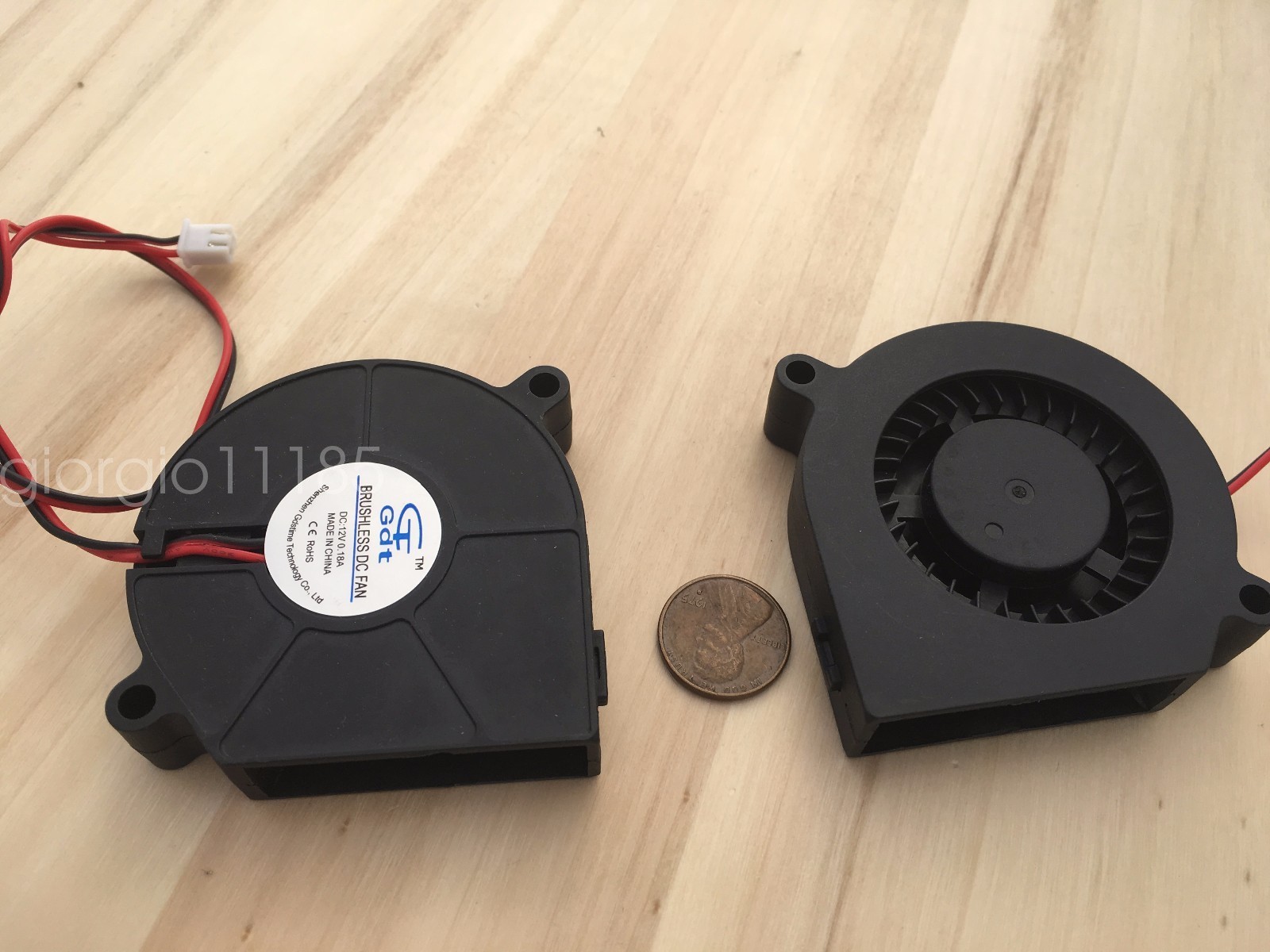 2 Pieces 60mm 12v fan Brushless Exhaust Centrifugal Blower 6015s Gdstime