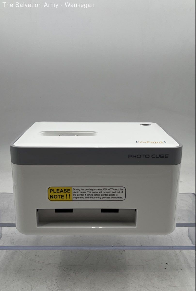 VuPoint Photo Cube IP-P10-VP White Gray Compact Digital Photo Printer In Box