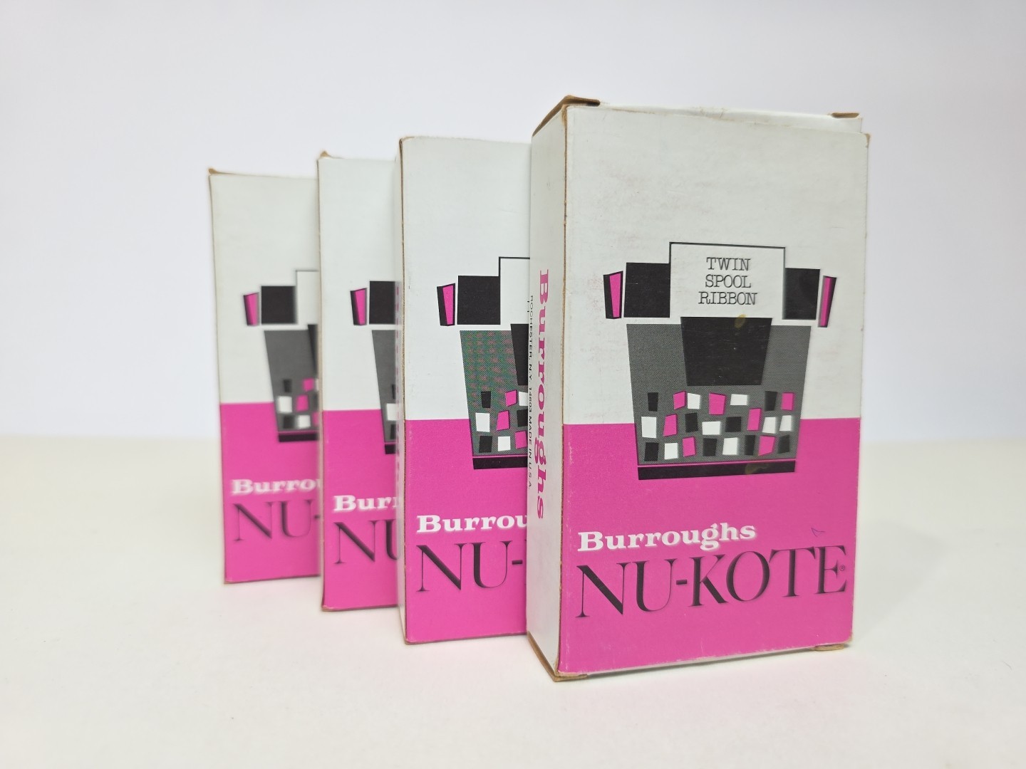Burroughs NU-KOTE Twin Spool Ribbons BR 84N NIB NOS Qty 4
