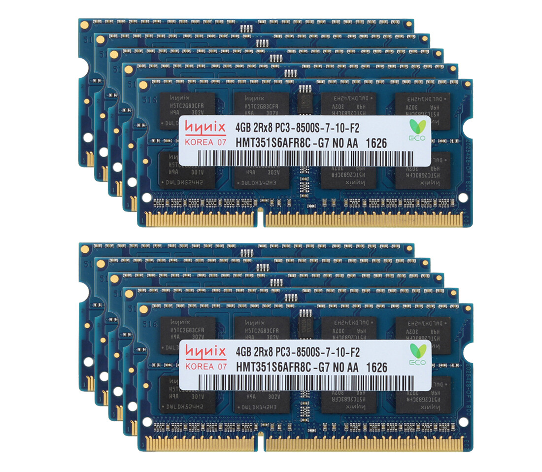 10pcs Hynix 4GB DDR3 1066 MHz PC3-8500S 204PIN SO-DIMM RAM Laptop Memory Upgrade