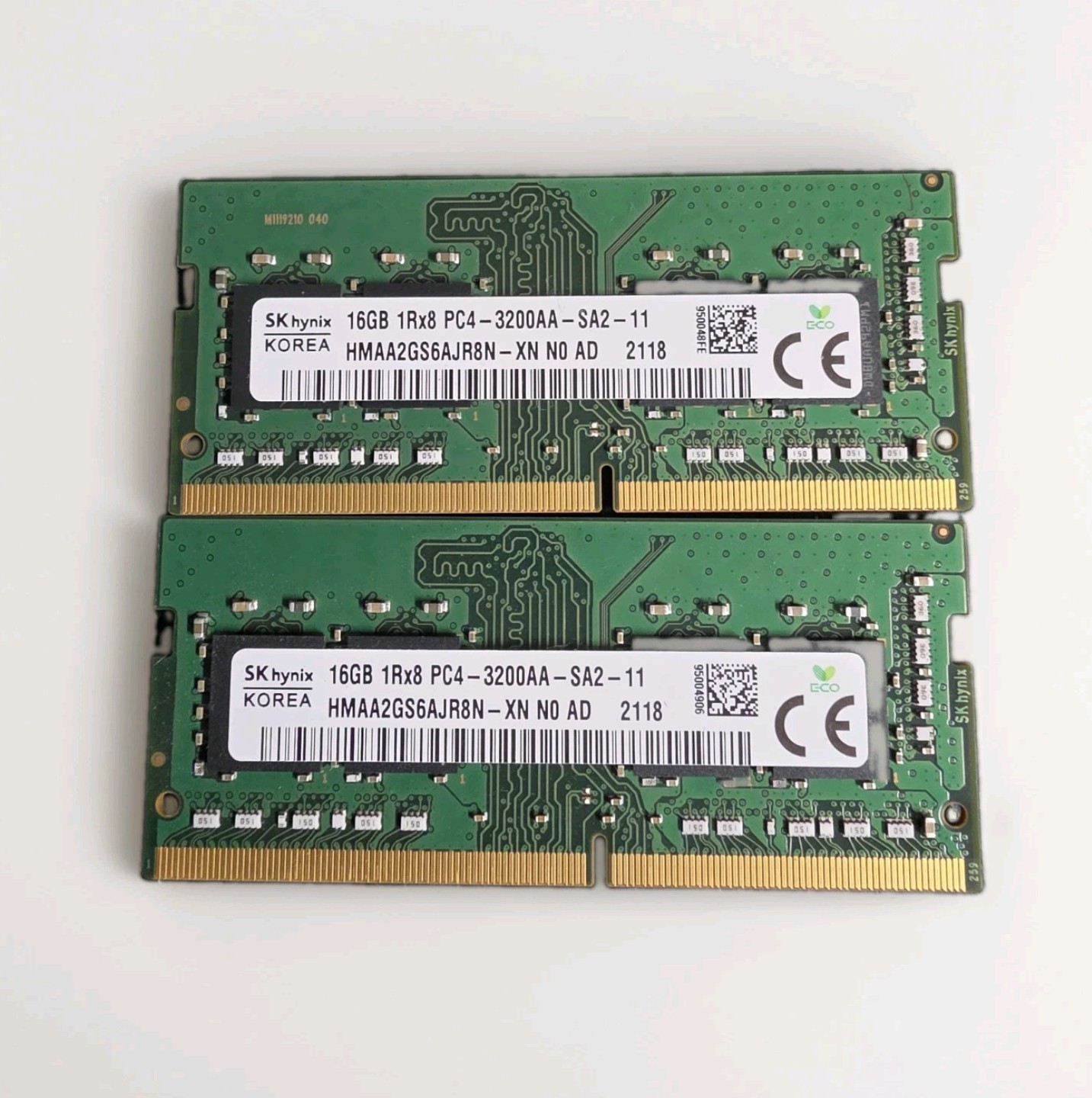 Lot Of 2 DDR4- PC4-3200AA Laptop Ram
