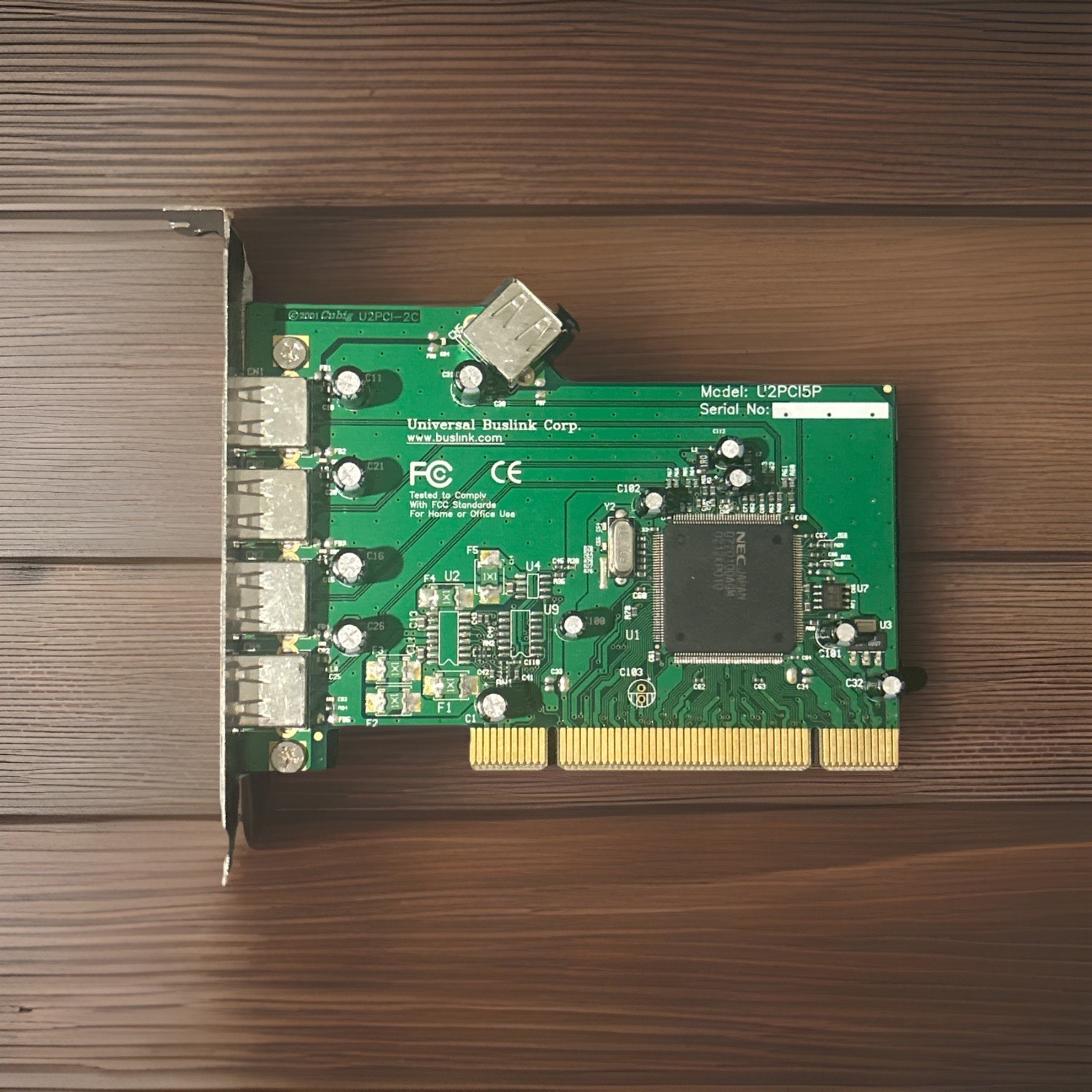 USB Port Expansion Card Model U2PCI5P Internal USB Hub PCI Universal  Buslink