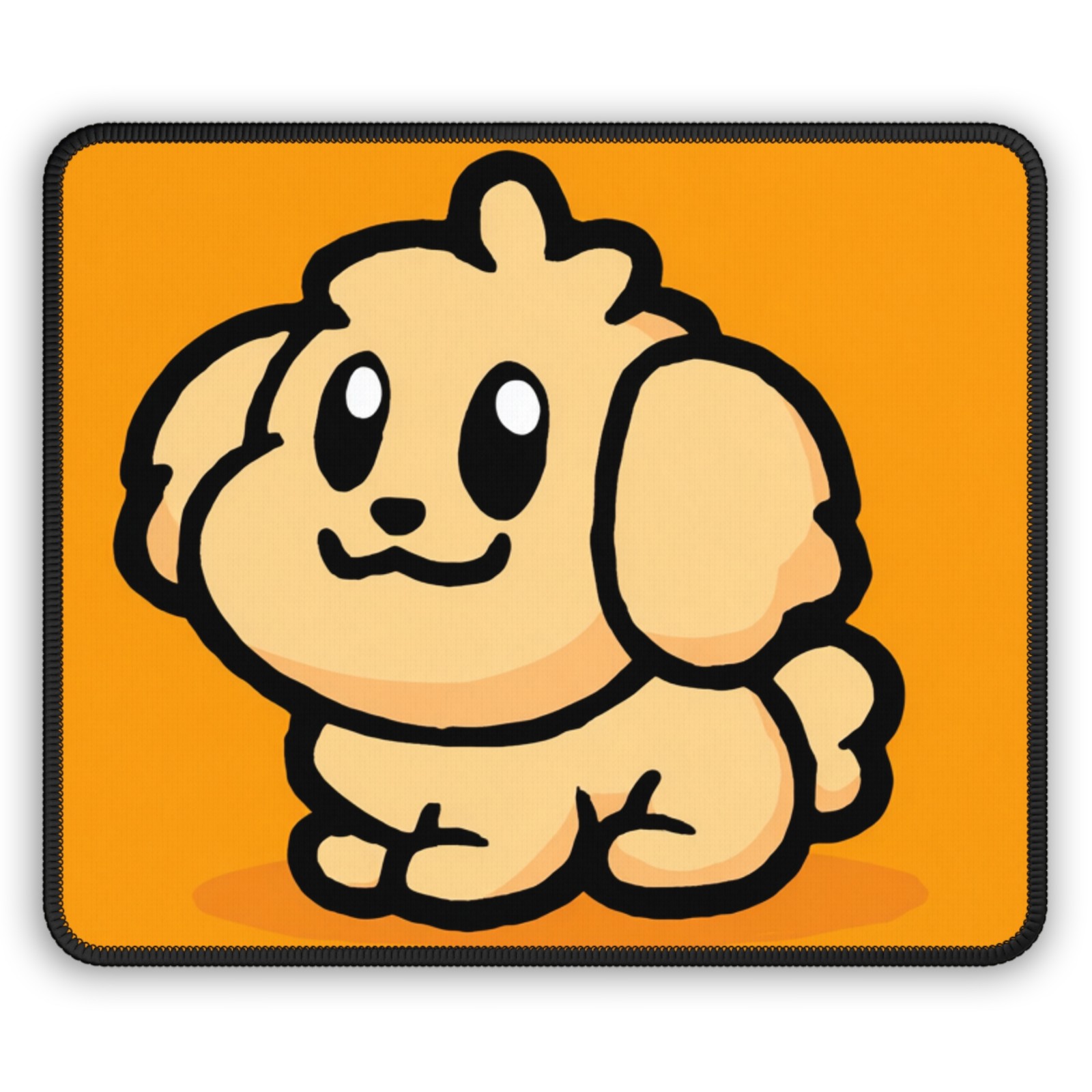 Cute Cartoon Puppy Gaming Mouse Pad | Orange Kawaii Dog