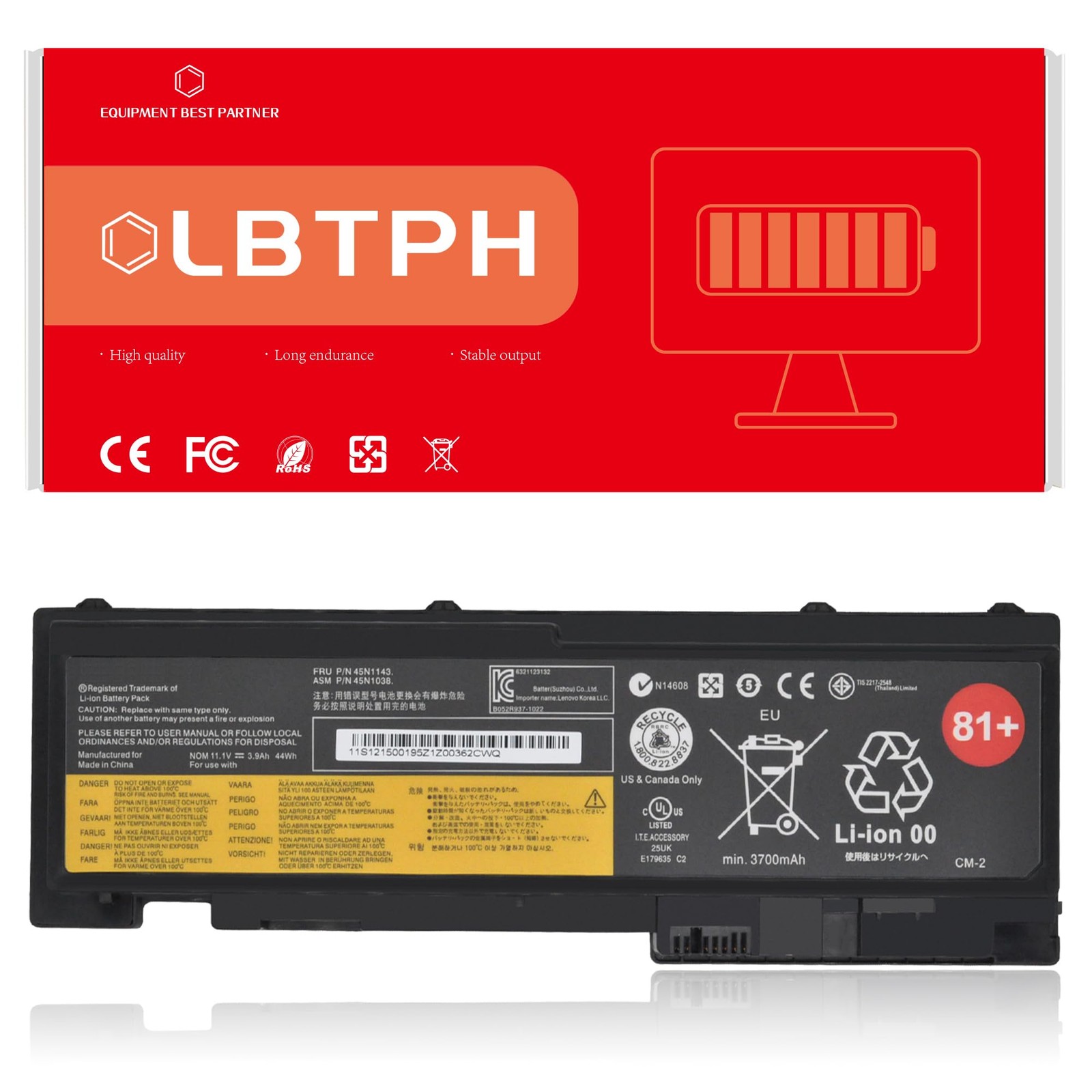 81+ Battery for Lenovo ThinkPad T420i T420s T430s 42T4844 42T4845 42T4846
