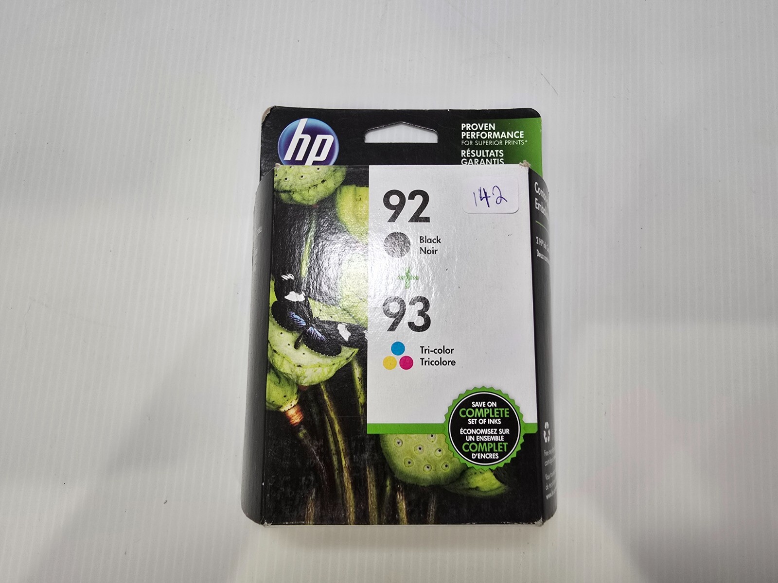 Genuine HP 92/93 (C9513FN#140) Black Tri-Color Ink Cartridge - Pack of 2 Ink