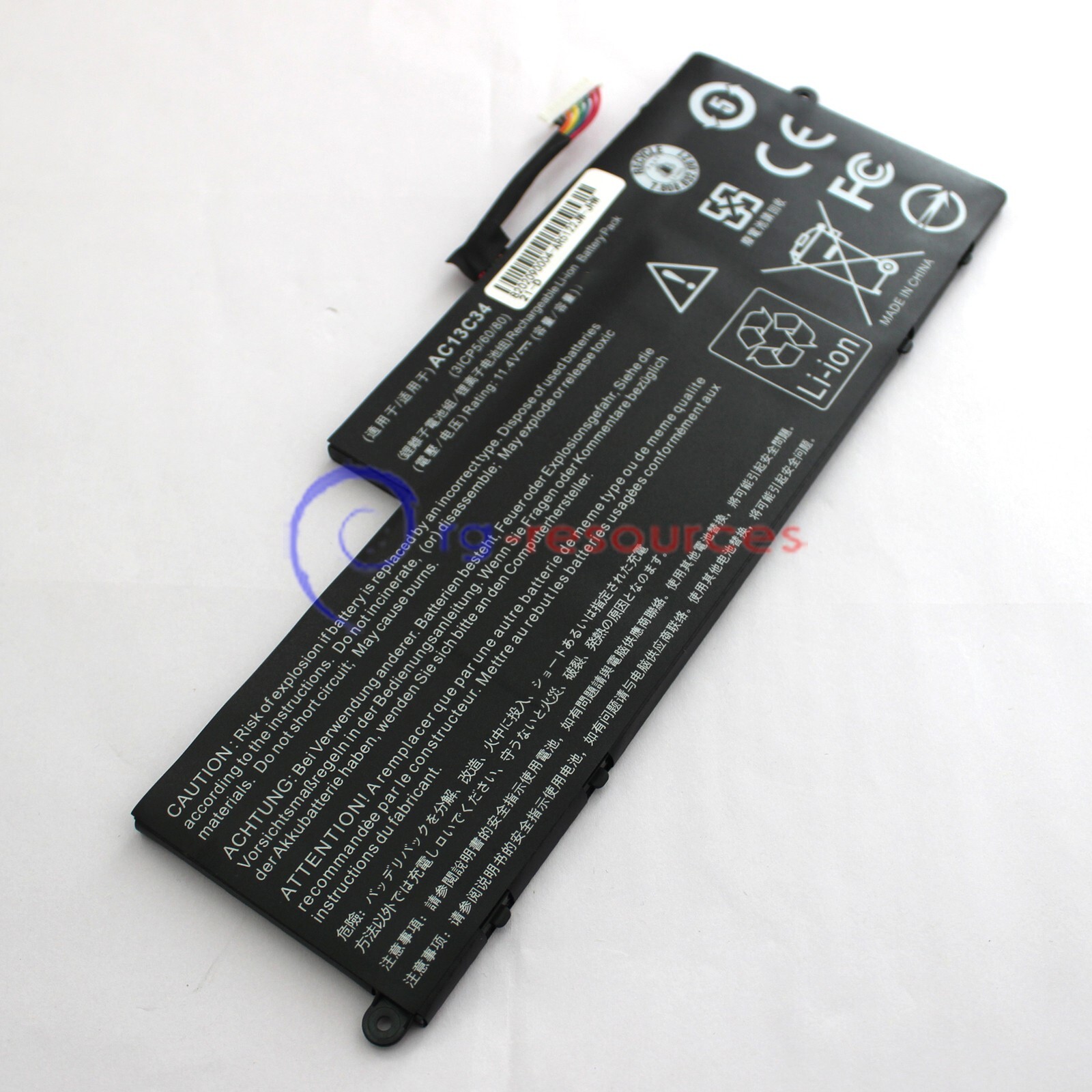NEW AC13C34 30Wh Battery for Acer Aspire V5-122P 3ICP5/60/80 KT.00303.005