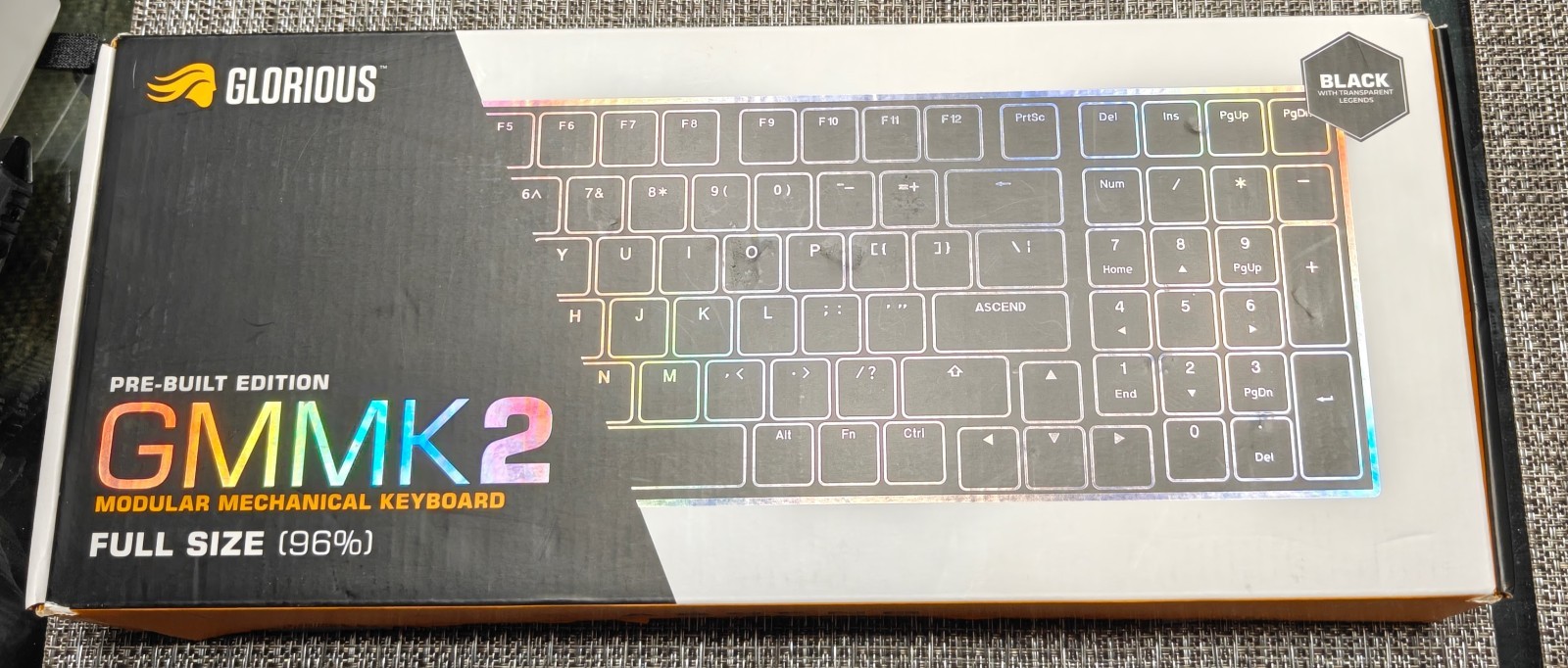 Glorious GMMK 2 96% Mechanical Gaming Keyboard Fox Linear RGB Black NEW