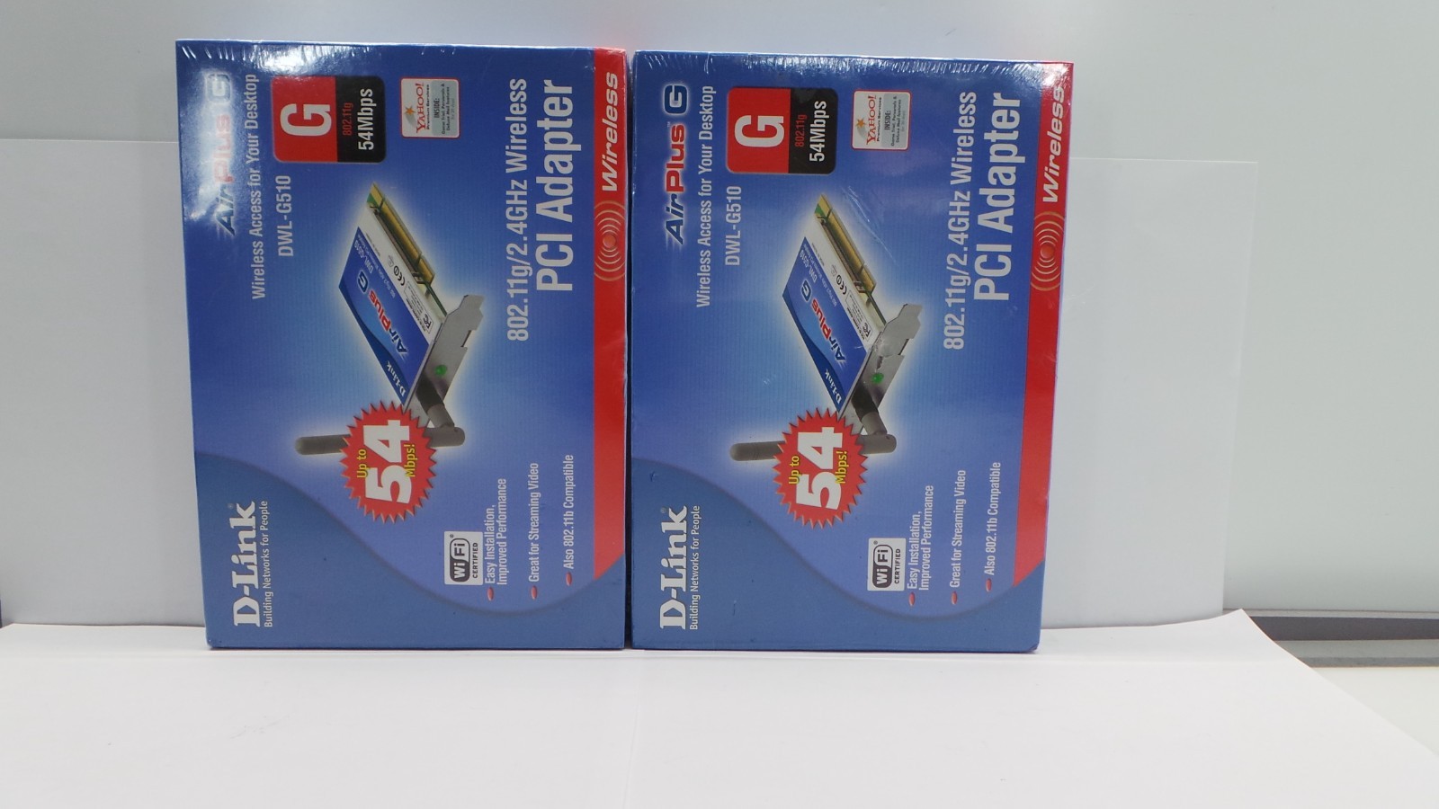 LOT  OF 02  D-Link AirPlus Wireless G Desktop Adapter DWL-G510 802.11g/2.4GHz