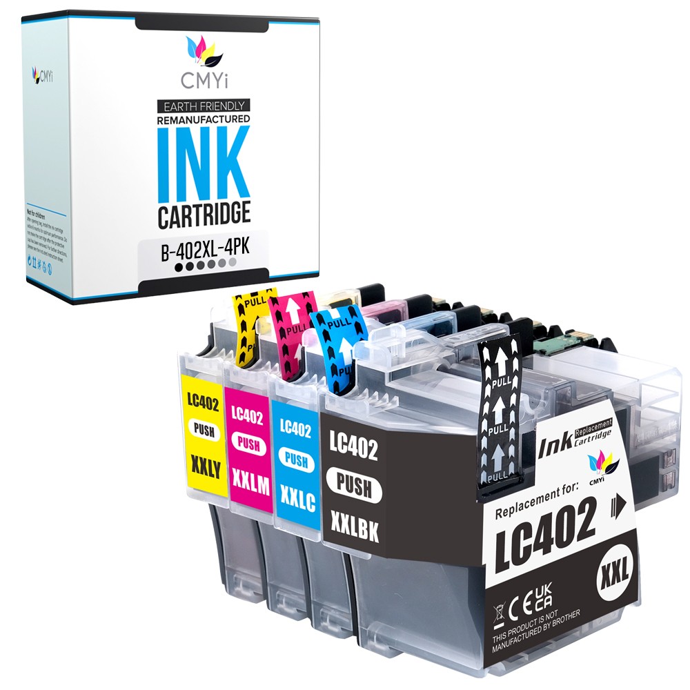 4-Pack Compatible CMYi LC402XL Ink Cartridges Combo fits Brother MFC-J6940DW