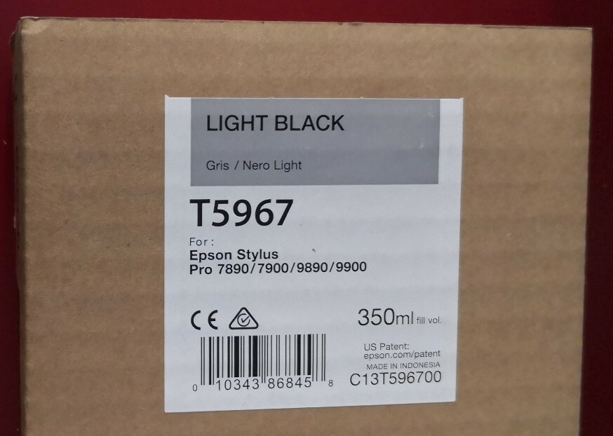 06-2022 Genuine EPSON T5967 Light Black Ink 350ml for Stylus 7890/7900/9890/9900