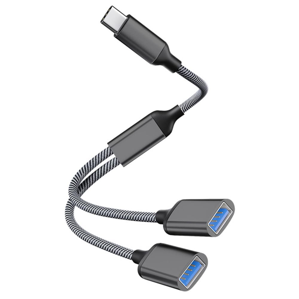 USB C Male to Dual USB Female OTG Adapter Type C Splitter Adapter