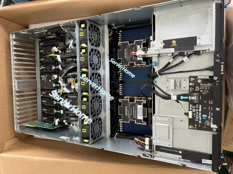 ASUS ESC8000A-E12 4U 8 GPU Server For NVIDIA A100 H100 80GB , AMD EPYC 9004 CPU
