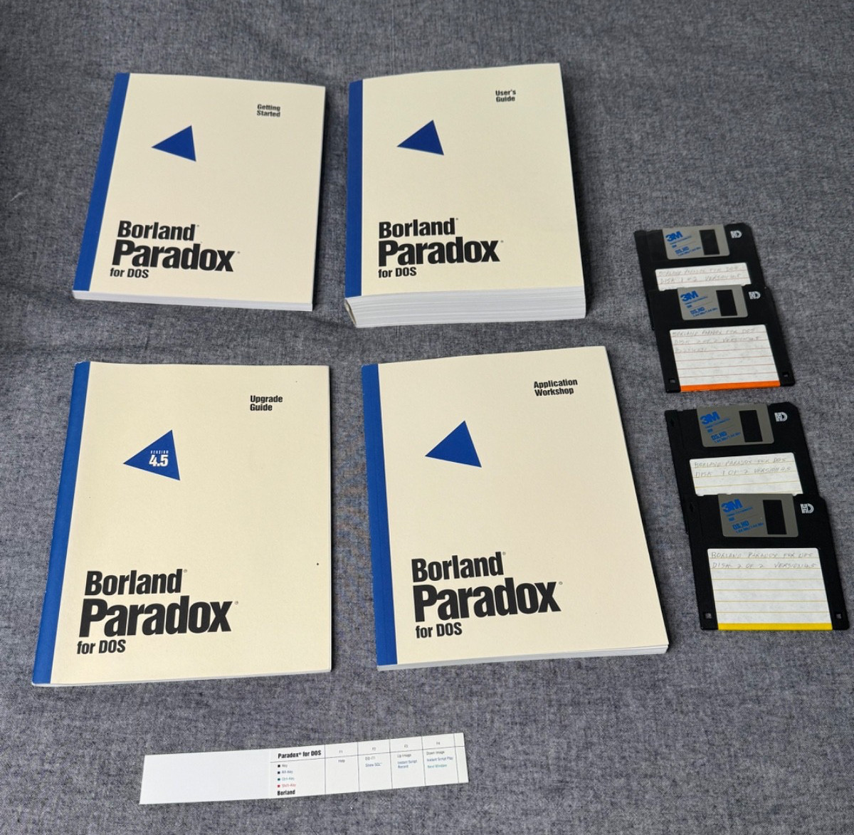 Borland Paradox for DOS v4.5 Complete Manuals + Tested 3.5” Disks IBM PC