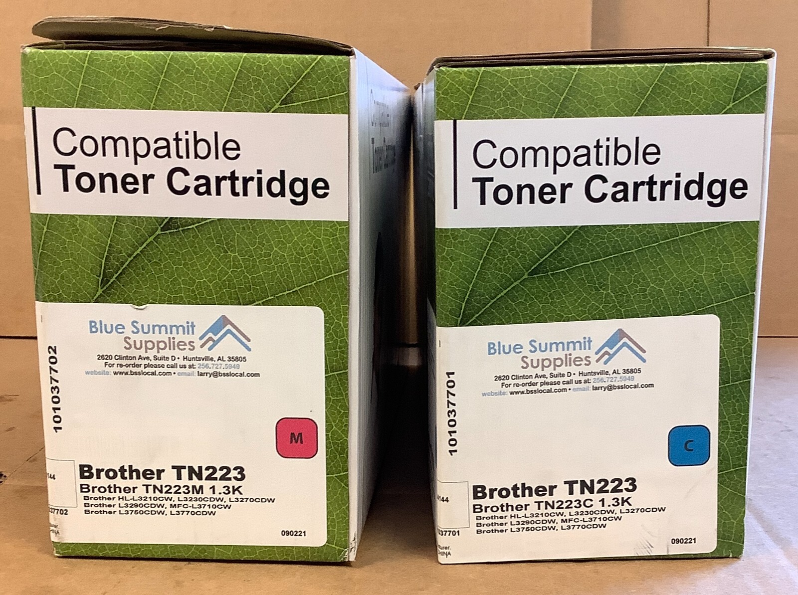 Blue Summit Supplies~Compatible Toner Cartridge~Brother TN223~Magenta+Cyan~2 Lot