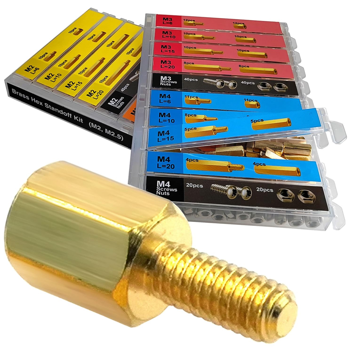 (M2 M2.5 M3 M4) 572Pcs Standoff Kit Standoff Screws Motherboard Circuit Board St