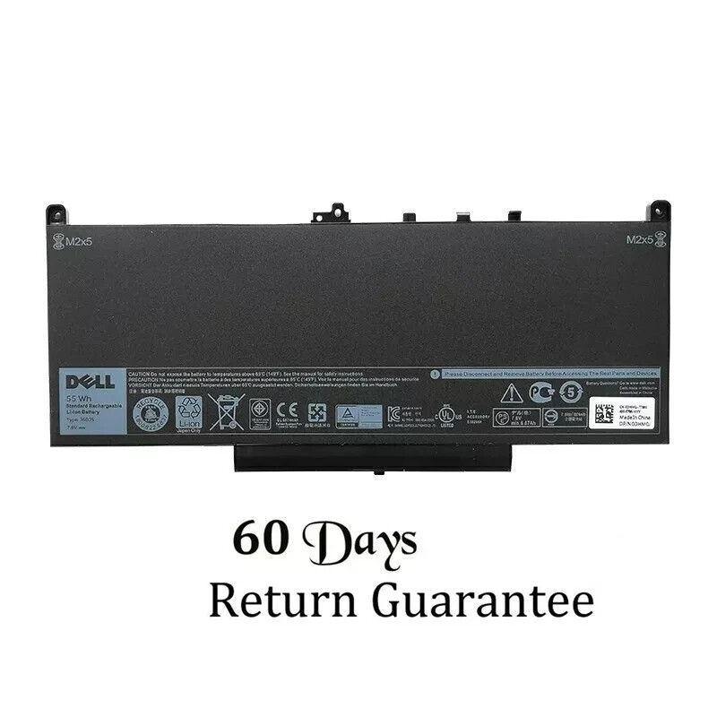 55Wh 7.6V Original J60J5 Battery for Dell Latitude E7270 E7470 WYWJ2 PDNM2 242WD