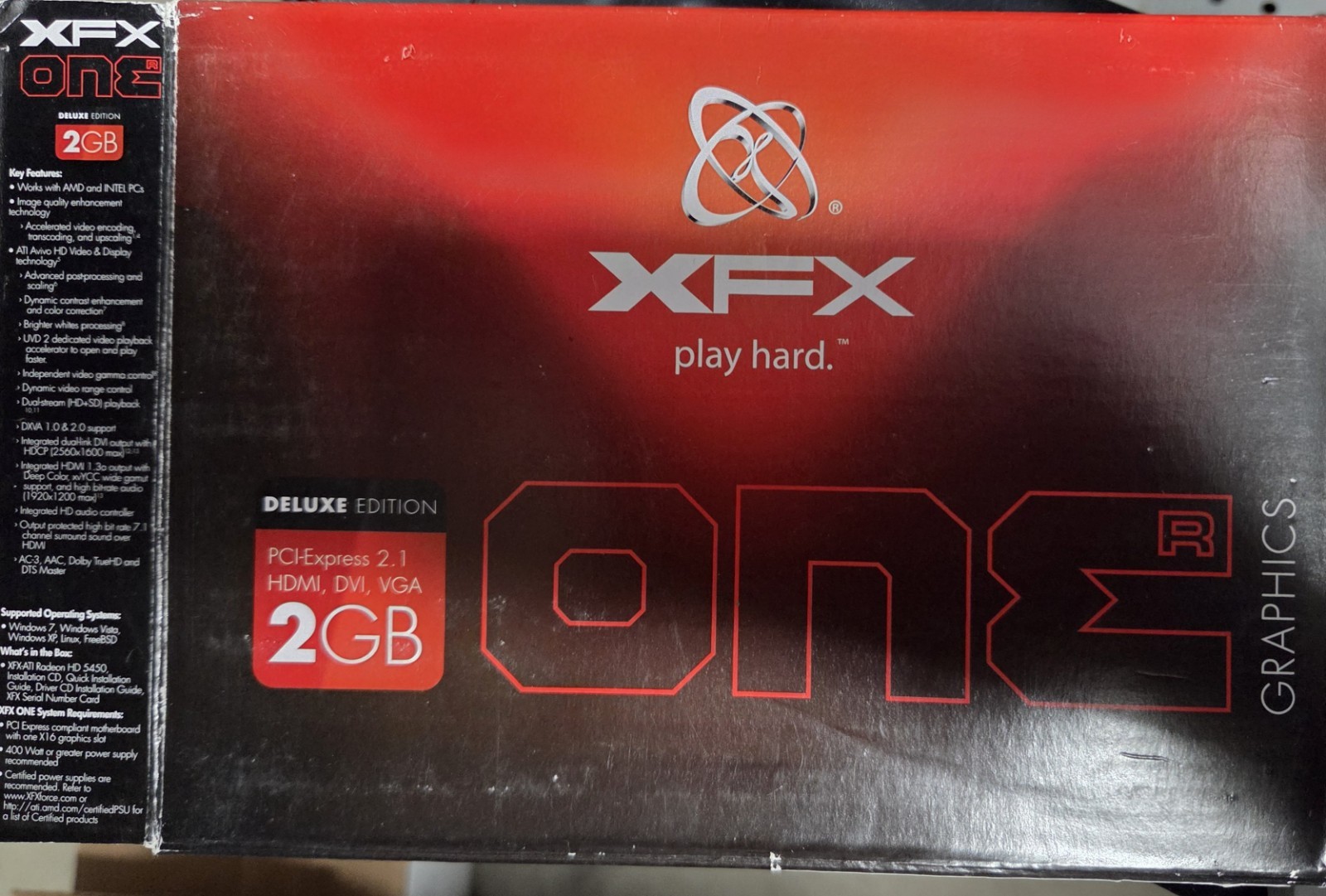 XFX ONE Radeon HD 5450 2GB Deluxe Edition Graphics Card
