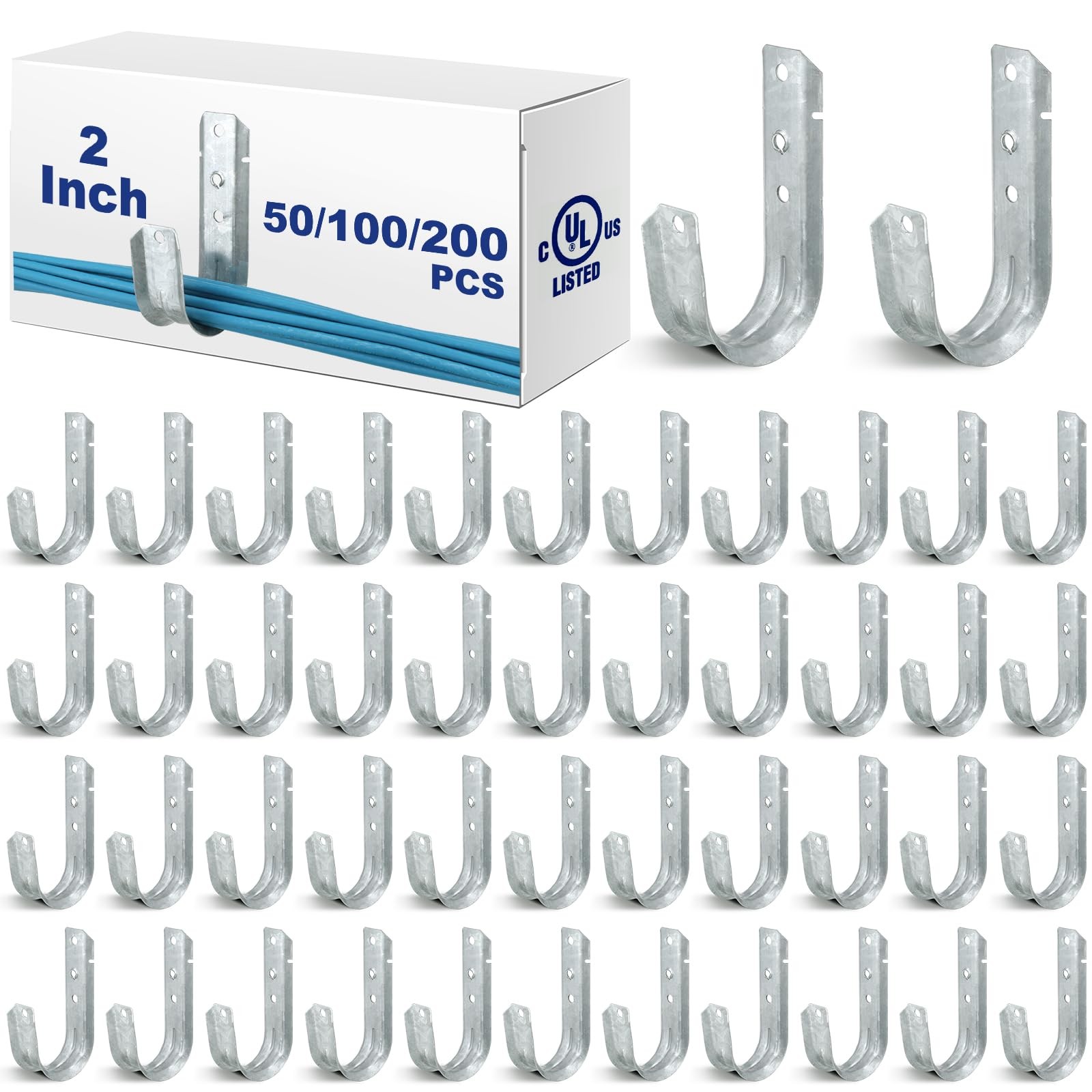Gisafai 100 Heavy Duty J Hooks, 2 Inch