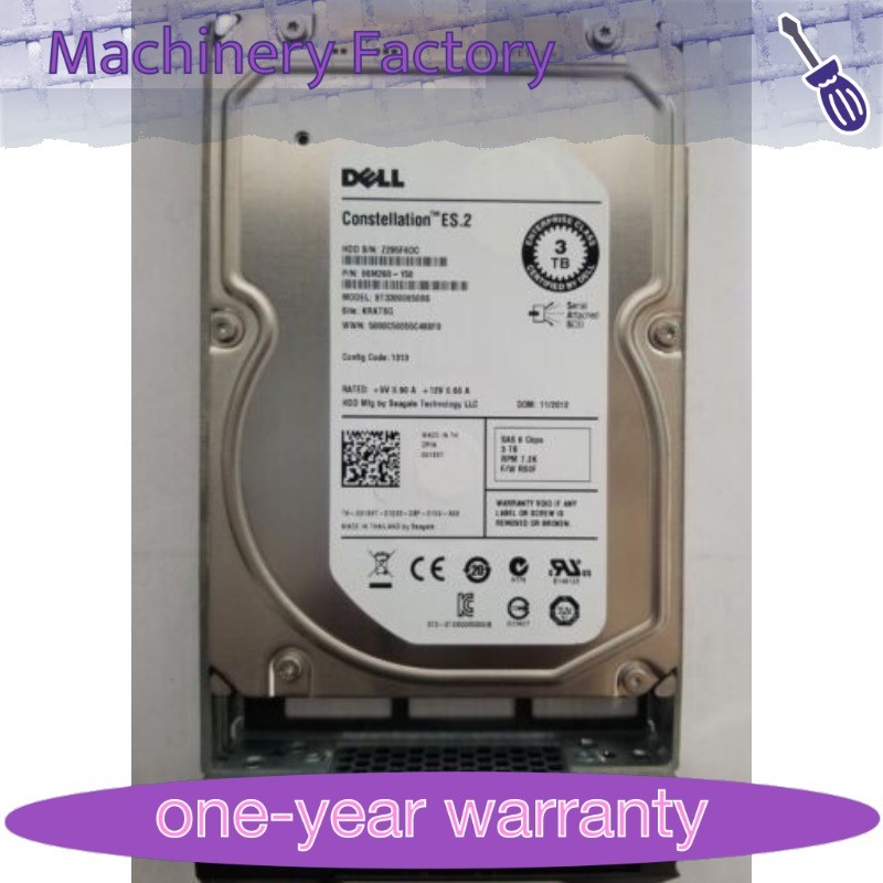 Open Box 91K8T 091K8T ST33000650SS DELL 3TB 7.2K 6G LFF 3.5'' SAS HDD HARD DRIVE