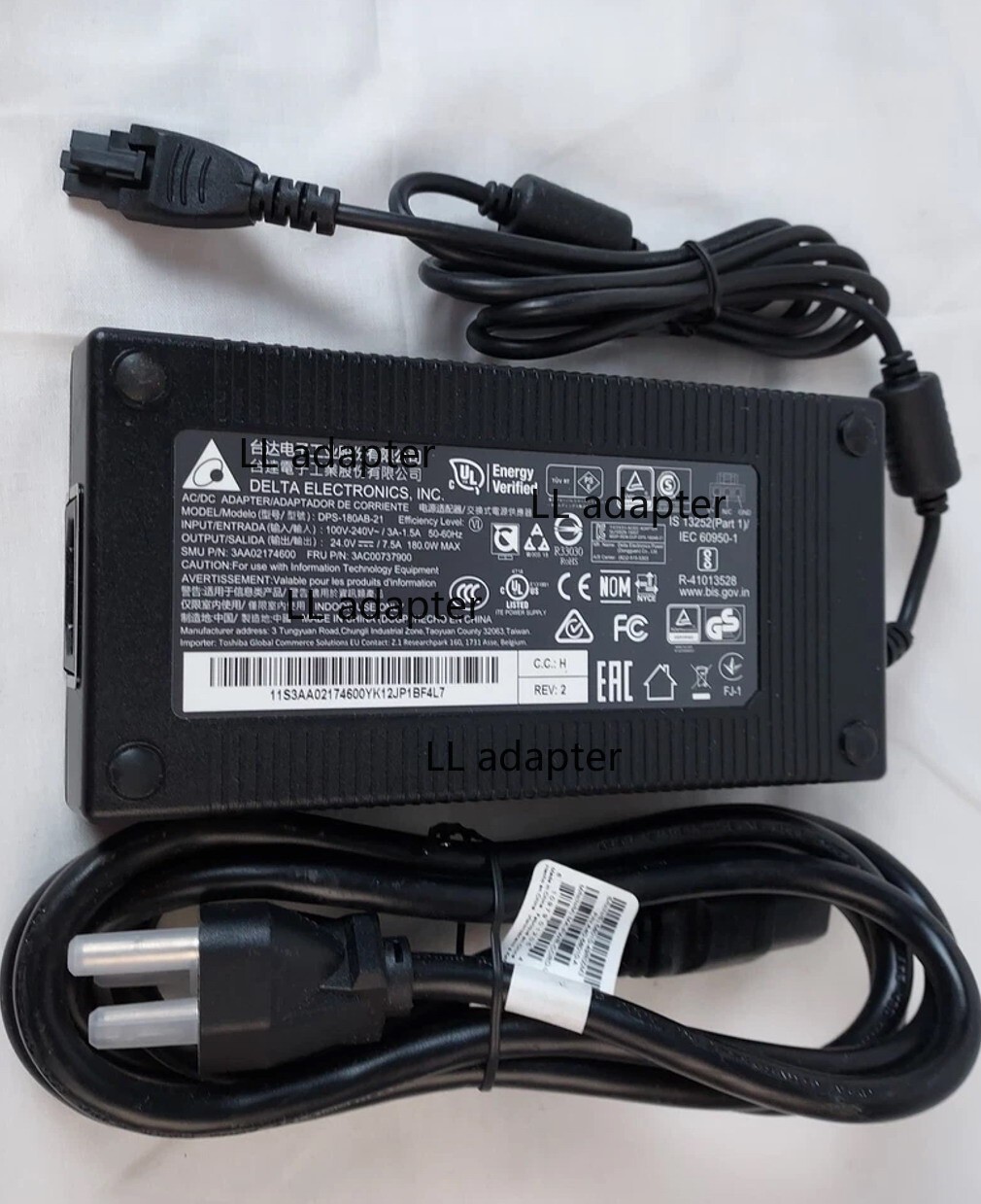 New Original 24V 7.5A 180W Adapter for Toshiba TCx 810E 4828-T25 AIO POS System@