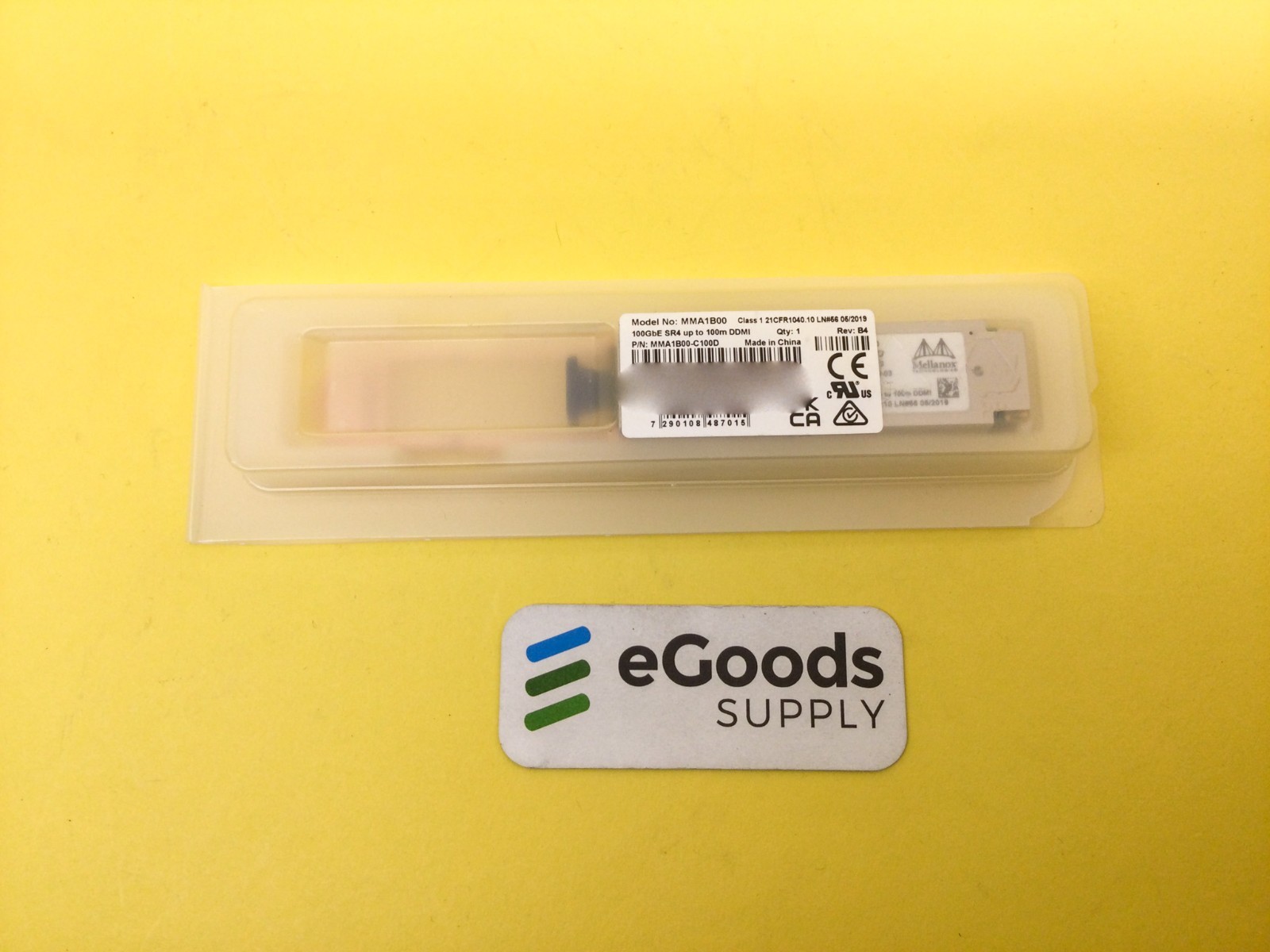 MMA1B00-C100D Mellanox 100G SR4 QSFP28 850nm MPO 100m Transceiver New