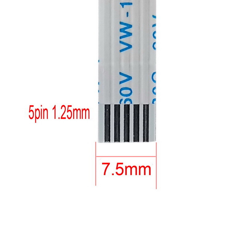 5Pcs 5/6/8/10/12/14/15/16/18-40Pin 1.25mm FFC FPC Flexible Flat Cable 10/15/20cm