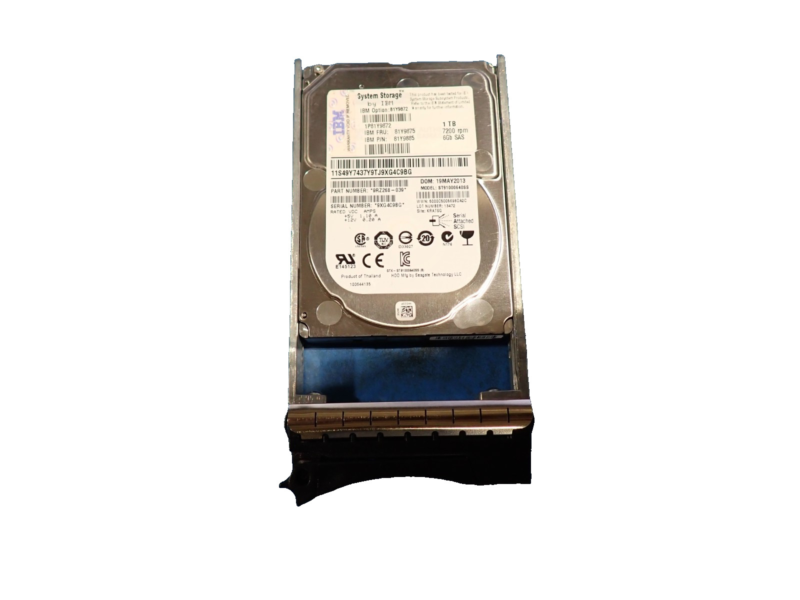 IBM 81Y9875 1TB 7200RPM 6GB NL 2.5" SAS, HDD Internal Hard Disk Drive
