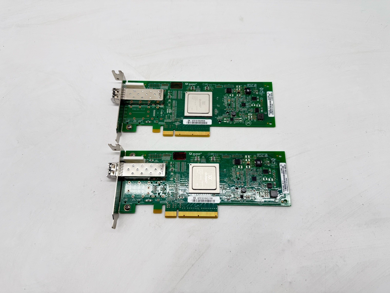 LOT OF 2 QLOGIC QLE2560L-DEL DELL 05VR2M PX2810403-83 SINGLE-PORT NETWORK ADAPTE