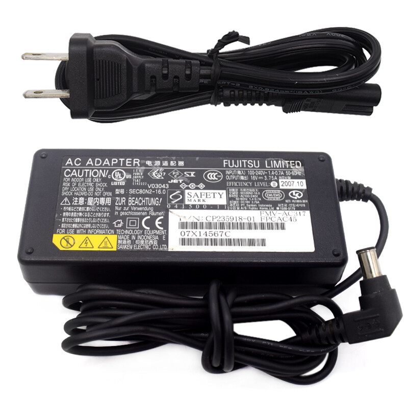 Genuine Fujitsu Power Supply AC Adapter Charger 16V 3.75A 60W 6.5mm*1 Pin