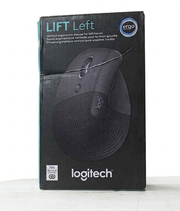 Logitech Lift Vertical Ergonomic Mouse Left Handed Wireless Bluetooth Mac PC