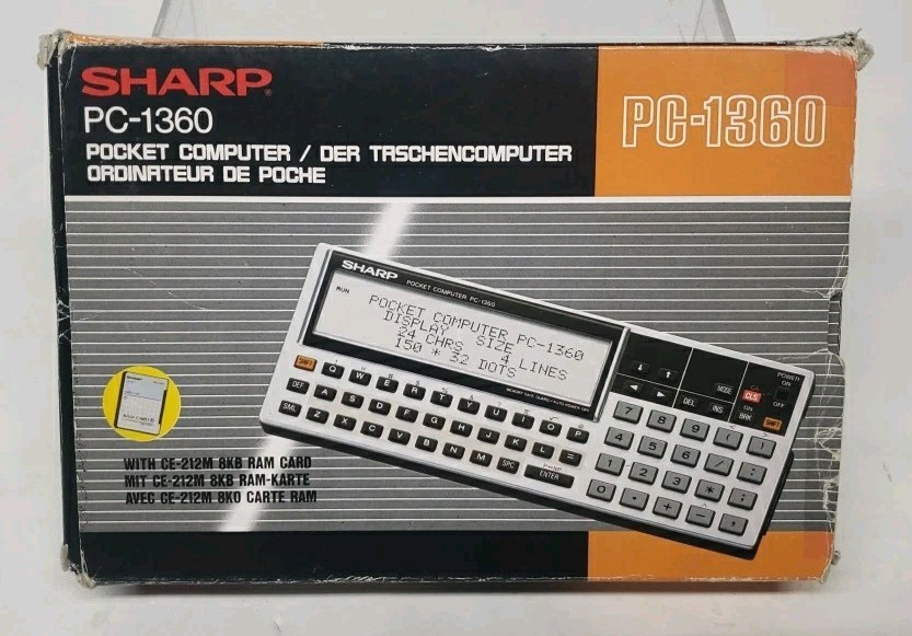 SHARP POCKET COMPUTER PC-1360 BRAND NEW UNUSED OPEN BOX So Rare-1989 Swiss Bank