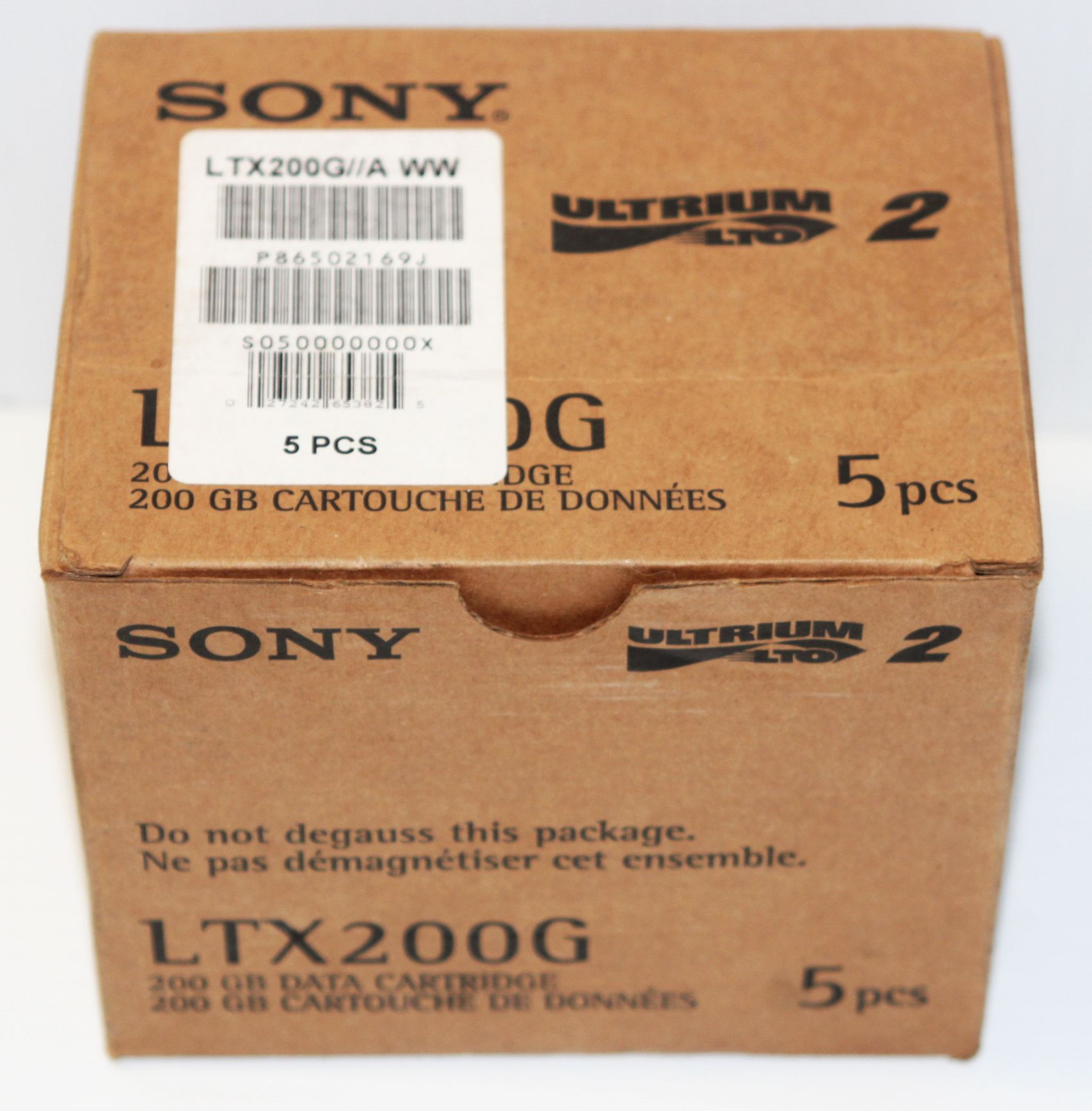 Lot of (5) Sony Ultrium 2 LTO 200gb/400gb Data Tape Cartridge - New Sealed 5x